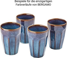 BERGAMO Latte Macchiato bögre 330ml, kék