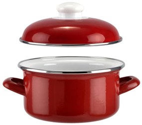 RCK Bordó Zománcozott Lábas fedővel 24 cm 14458