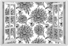 Poszterek 90x60 Fekete-fehér grafika Viråg