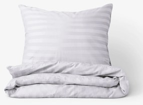 Goldea damaszt ágyneműhuzat - világosszürke csíkos 150 x 200 és 50 x 60 cm