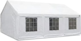 Kerti párty Sátor 5x6 m PVC (500 g/m²) – Fehér, komplett oldalfalakkal -  -