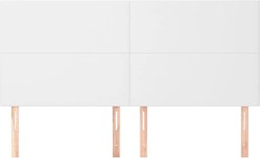 fehér műbőr fejtámla 180x5x118/128 cm