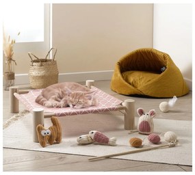 Rózsaszín fekhely kisállatoknak 48x53 cm – Love Story