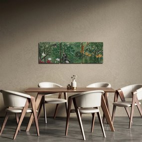 Kép - Henri Rousseau, Tropical Forest with Monkeys, reprodukciók (órával) (90x30 cm)