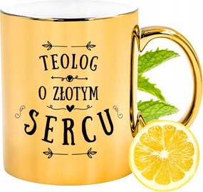 Prémium Arany Csillogó Bögre Teológusnak Ajándék Nyomtatott Fotó