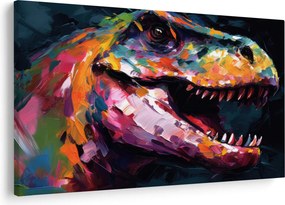 Kép - Dinoszaurusz, festészet (90x60 cm)