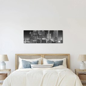 Kép - Fekete-fehér New York (órával) (90x30 cm)