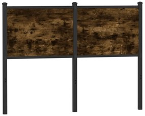 füstös tölgy színű szerelt fa és acél fejtámla 120 cm