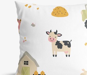 Goldea gyermek pamut párnahuzat - élet a farmon 30 x 50 cm