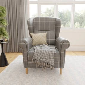 Szürke füles fotel Swan – Ropez