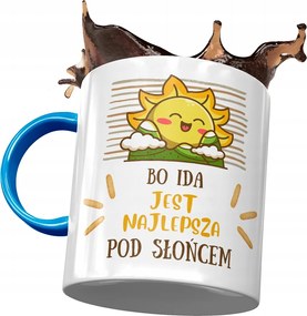 Kék Bögre Ida Feleség Barátnő Ajándék Nyomtatott Fotóval