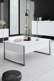 Dohányzóasztal Luxe - White, Silver