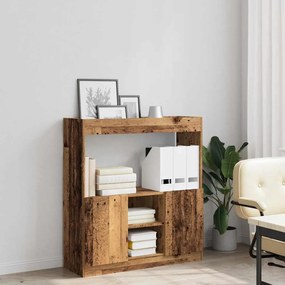 antik fa színű szerelt fa magasszekrény 92 x 33 x 100 cm