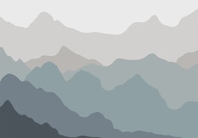 Flizelin fotótapéta Hegyek a gyerekszobába minimalizmus 250x175 +ragasztó