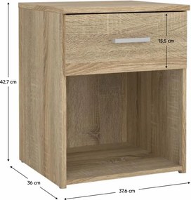 éjjeliszekrény, tölgy sonoma, GARBO