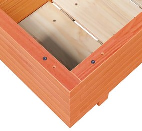 viaszbarna tömör fenyőfa kerti virágláda 110x40x26,5 cm