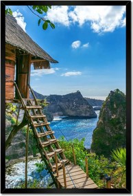 Poszterek keretben 40x60 Faház Tenger