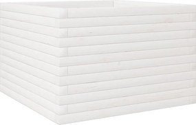 vidaXL fehér tömör fenyőfa kerti virágláda 70 x 70 x 45,5 cm