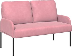 vidaXL Kanapék párnával 110cm Rózsaszín Furnér