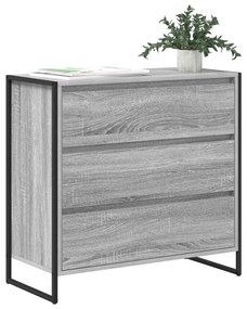 Széf fiókkal Szürke Sonoma 79 x 36 x 75.5 cm Faanyag