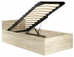 CLP ágy 90x200 cm magasított kerettel - sonoma tölgy