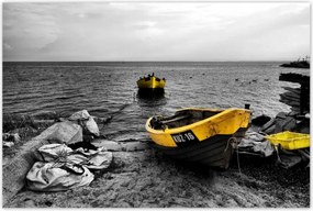 Poszterek 120x80 Csónakok a balti tengerparton