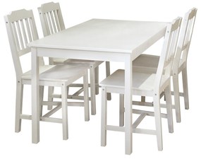 Asztal + 4 szék 8849 fehér lakk