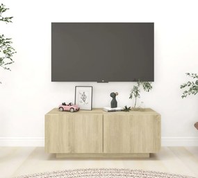 sonoma tölgyszínű szerelt fa TV-szekrény 100 x 35 x 40 cm