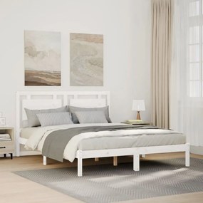 fehér tömör fa extra hosszú ágykeret matrac nélkül 140 x 210 cm