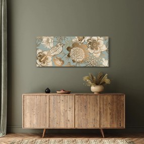 Arany virágok képe (120x50 cm)