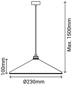 Elena fehér függőlámpa, magasság 150 cm - SULION