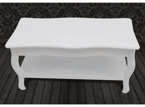 2 szintes fehér MDF dohányzóasztal