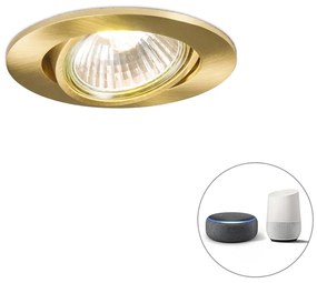 Okos beépíthető reflektor arany színben, dönthető, Wi-Fi-vel, GU10 - Cisco