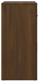 barna tölgyszínű szerelt fa tálalószekrény 80x33x70 cm