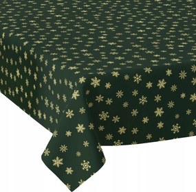 Abrosz Asztalra karácsonyi zöld 140x280cm Foltálló Matt Vastag Sima