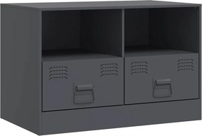 vidaXL antracitszürke acél TV-szekrény 67 x 39 x 44 cm