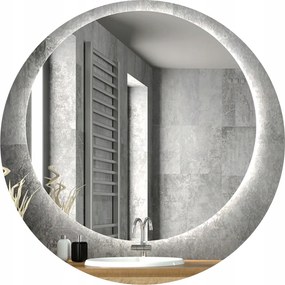 Tükör Led háttérvilágítással kerek csiszolt 50 cm keret nélkül