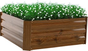 Magasított virágágy, barna, acél, NONKY TYP 3