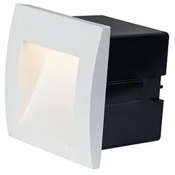 ZAMBELIS-E246-W Fehér Színű Kültéri Falba Építhető Lámpa LED 1W IP65