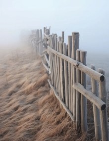 Poszter 50x65cm Köd a dűnék felett