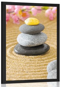 Poszter piramis Zen kövekből