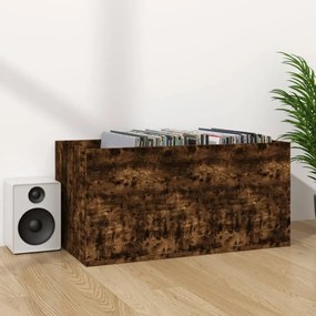 füstös tölgy színű szerelt fa lemeztároló doboz 71 x 34 x 36 cm