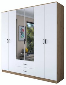 Ruhásszekrény Bafaretta 30 (tükörrel) (dió + ehér). 1107054