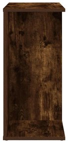 2 db füstös tölgy színű szerelt fa éjjeliszekrény 46,5x29x61 cm
