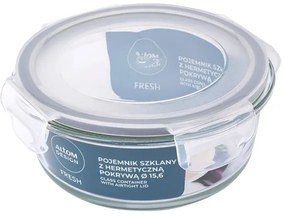 Altom Fresh üveg ételtárolódoboz műanyag tetővel - kerek 600 ml