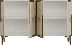 Seza 120 - White, Travertine, Gold