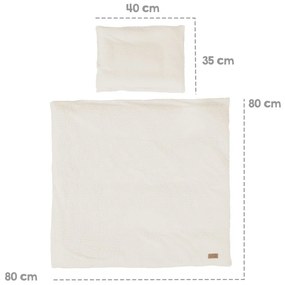 Krémszínű gyerek ágyneműhuzat babaágyhoz 80x80 cm Seashells – Roba