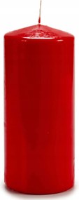 Gyertya Klasszikus Piros Dekorációs Gyertya Henger Ø 9 cm