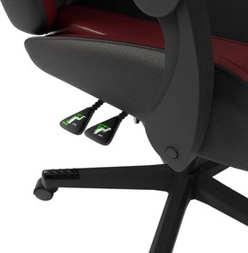 Ergonomikus gamer szék fekete/piros párnákkal