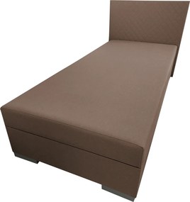 Boxspring ágy, egyszemélyes, barna, 90x200, univerzális, ADARA